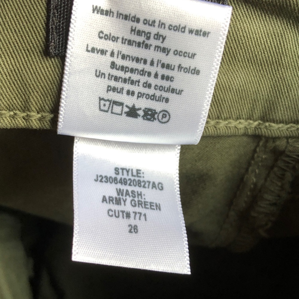 Veronica Beard Crosbie Wide Leg High Rise Pants Army Green 26 Flaw - Picture 12 of 15